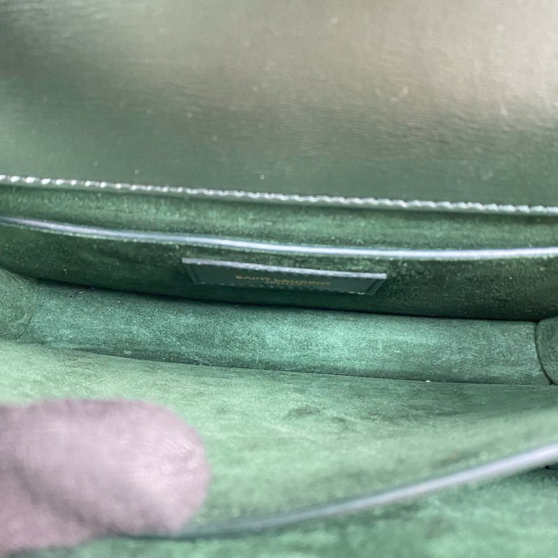 △ Saint Laurent 聖羅蘭 Sunset Green Calfskin Chain Shoulder Bag 綠色小牛皮鏈條肩背袋 -267001391-16