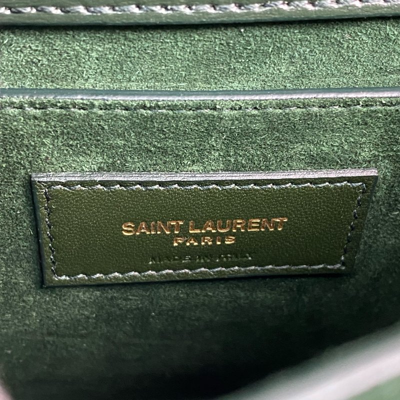 △ Saint Laurent 聖羅蘭 Sunset Green Calfskin Chain Shoulder Bag 綠色小牛皮鏈條肩背袋 -267001391-18