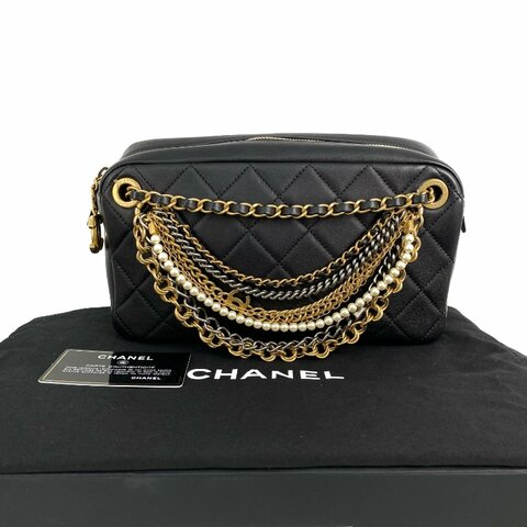 △ Chanel 香奈兒 Black Calfskin Gold Tone Metal Chain Shoulder Bag No.28 AS0773 黑色小牛皮金色金屬鏈條肩背袋 No.28 AS0773 -267001427