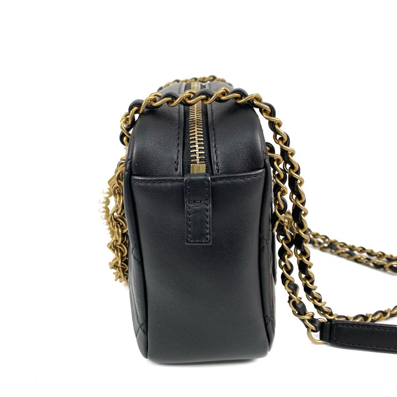 △ Chanel 香奈兒 Black Calfskin Gold Tone Metal Chain Shoulder Bag No.28 AS0773 黑色小牛皮金色金屬鏈條肩背袋 No.28 AS0773 -267001427-3