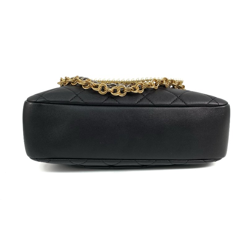 △ Chanel 香奈兒 Black Calfskin Gold Tone Metal Chain Shoulder Bag No.28 AS0773 黑色小牛皮金色金屬鏈條肩背袋 No.28 AS0773 -267001427-5