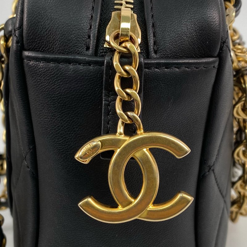 △ Chanel 香奈兒 Black Calfskin Gold Tone Metal Chain Shoulder Bag No.28 AS0773 黑色小牛皮金色金屬鏈條肩背袋 No.28 AS0773 -267001427-12