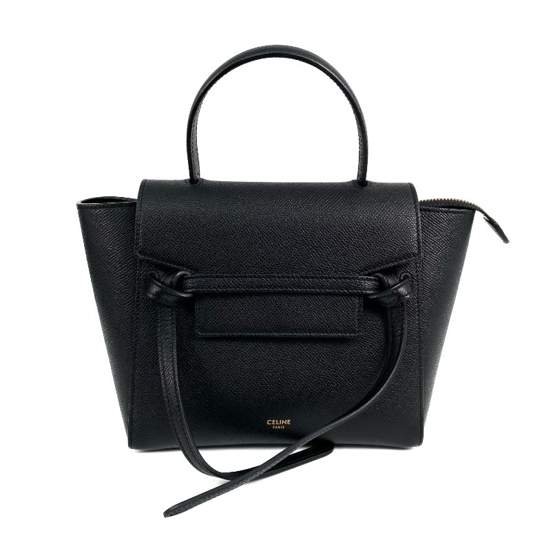 △ Celine 思琳 Nano Belt Bag Black Calfskin 2Way Bag 黑色小牛皮兩用袋 -267001539-1
