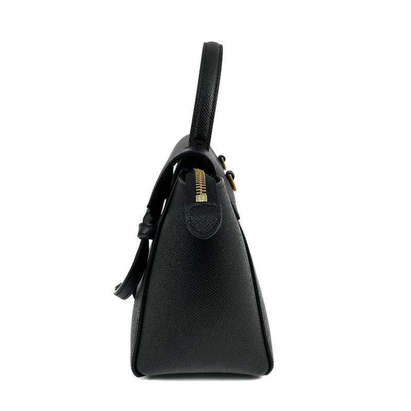 △ Celine 思琳 Nano Belt Bag Black Calfskin 2Way Bag 黑色小牛皮兩用袋 -267001539-3