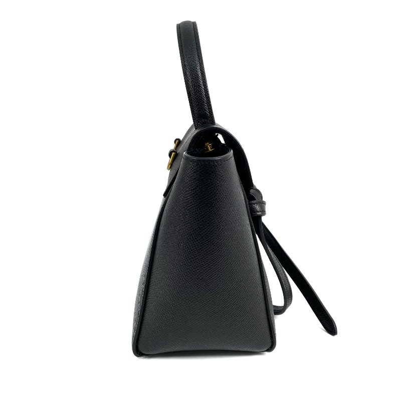 △ Celine 思琳 Nano Belt Bag Black Calfskin 2Way Bag 黑色小牛皮兩用袋 -267001539-4