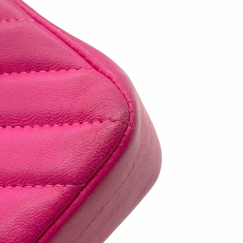 香奈兒迷你絎縫20人字紋可可標誌羊皮鏈單肩包 A69900 女士手提包-6