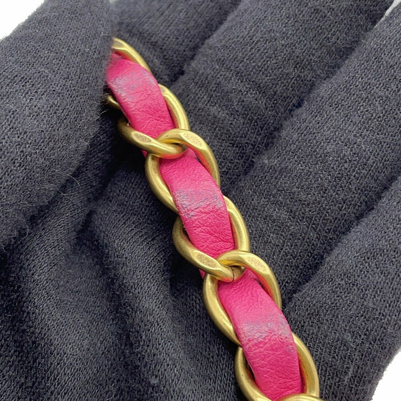 香奈兒迷你絎縫20人字紋可可標誌羊皮鏈單肩包 A69900 女士手提包-14