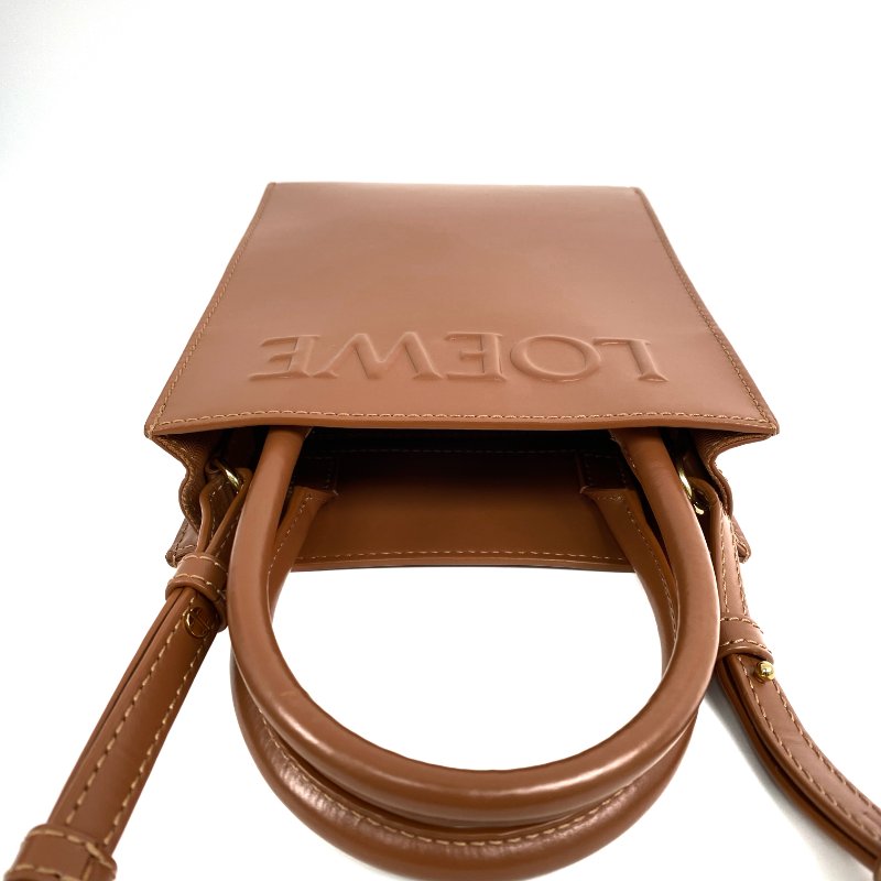 △ Loewe 羅意威 Brown Calfskin 2Way Bag 啡色小牛皮兩用袋 -267001428-5