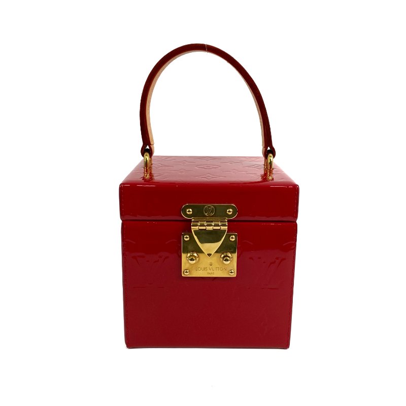 △ Louis Vuitton 路易威登 Bleecker Box Red Patent Leather Monogram 2way Bag M52464 紅色漆皮經典花紋兩用袋 M52464 -267001115-1