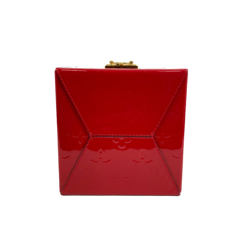 △ Louis Vuitton 路易威登 Bleecker Box Red Patent Leather Monogram 2way Bag M52464 紅色漆皮經典花紋兩用袋 M52464 -267001115-5