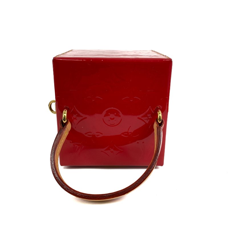 △ Louis Vuitton 路易威登 Bleecker Box Red Patent Leather Monogram 2way Bag M52464 紅色漆皮經典花紋兩用袋 M52464 -267001115-6