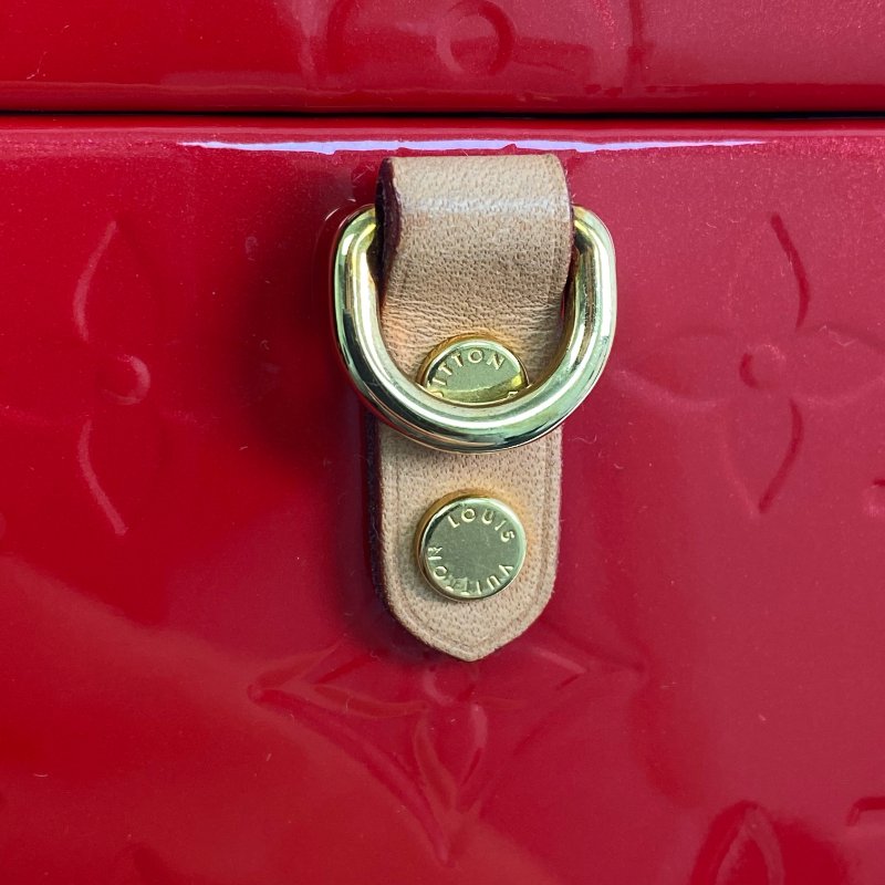 △ Louis Vuitton 路易威登 Bleecker Box Red Patent Leather Monogram 2way Bag M52464 紅色漆皮經典花紋兩用袋 M52464 -267001115-23