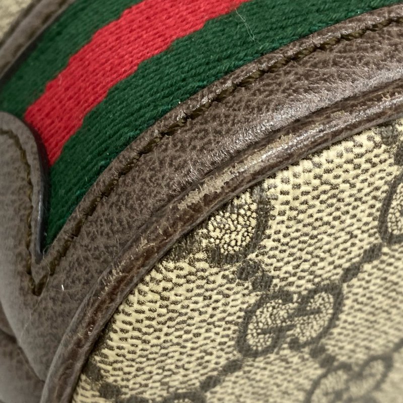 ☆ Gucci 古馳 Brown Beige Coated Canvas GG Monogram 2 Way Bag 啡色米色塗層帆布GG經典花紋兩用袋 - 267001433-8