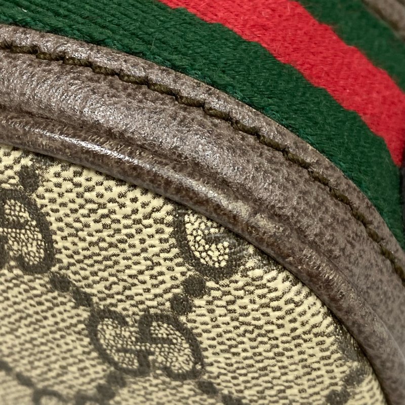 ☆ Gucci 古馳 Brown Beige Coated Canvas GG Monogram 2 Way Bag 啡色米色塗層帆布GG經典花紋兩用袋 - 267001433-9