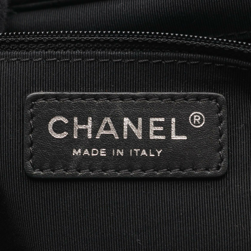 香奈兒 (CHANEL) Matelasse 黑色皮革單肩手提包，二手女士 SHW CC Coco-3