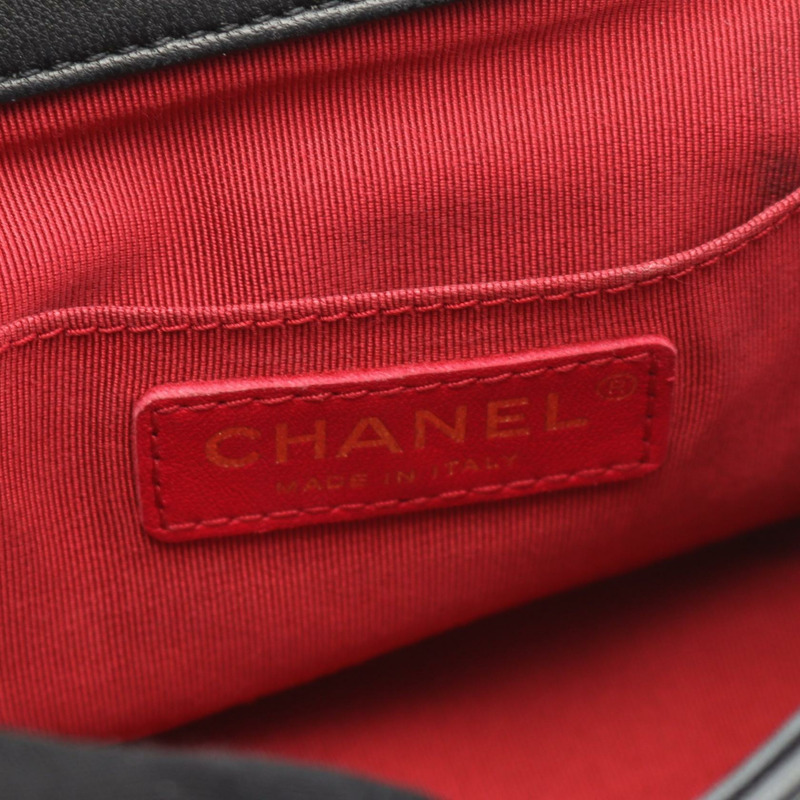 香奈兒 AS1357 羊皮黑色金色五金鏈單肩背包（二手）-3