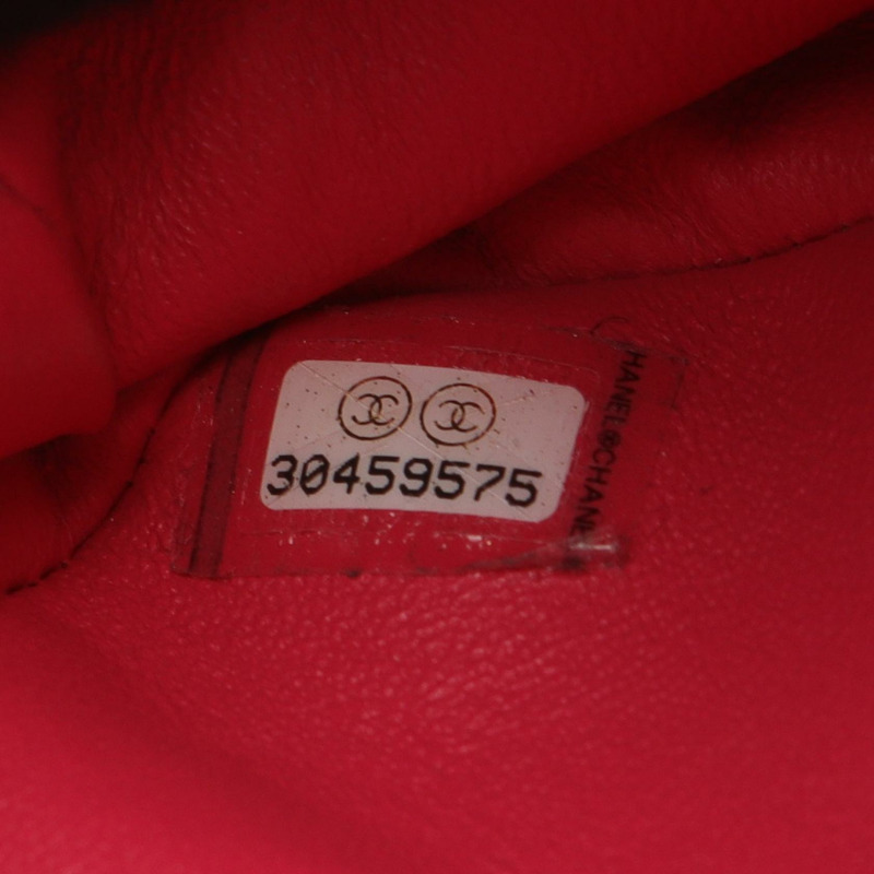 香奈兒 (CHANEL) 絎縫鏈條肩背包，羊皮材質，粉紅色，二手，女士，金色五金配件，COCO-4