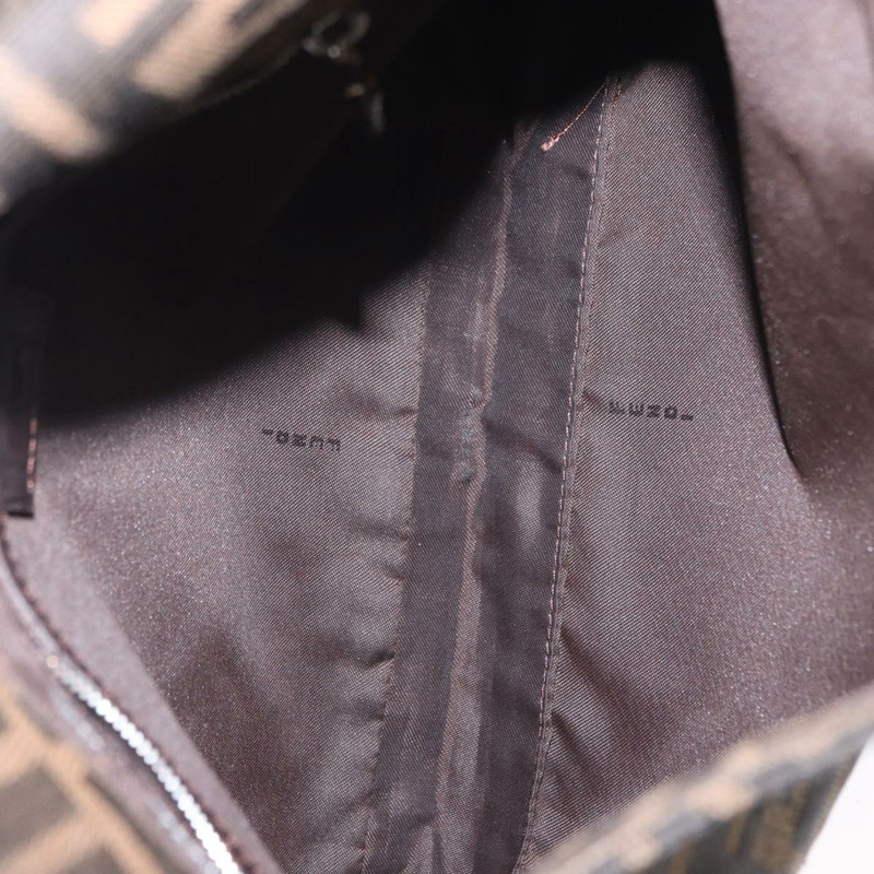 【日本直送】FENDI Zucca帆布Mamma Baguette單肩包 黑色棕色 正品 ka126-10