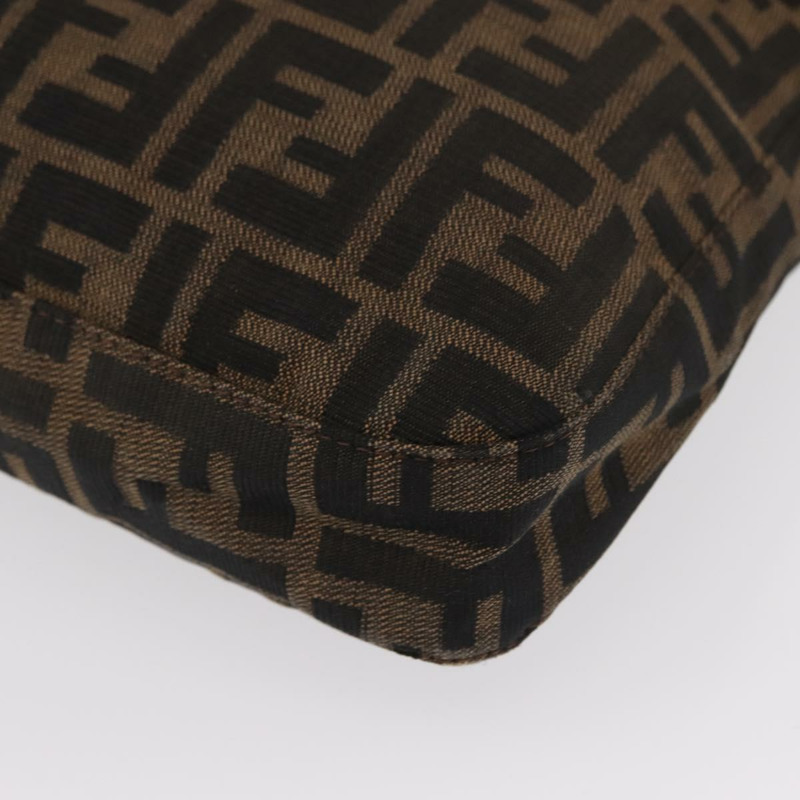 【日本直送】FENDI Zucca帆布Mamma Baguette單肩包 黑色棕色 正品 ka126-14