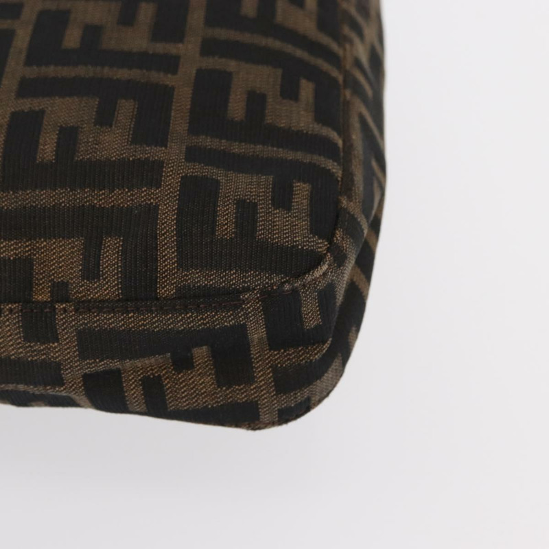 【日本直送】FENDI Zucca帆布Mamma Baguette單肩包 黑色棕色 正品 ka126-15