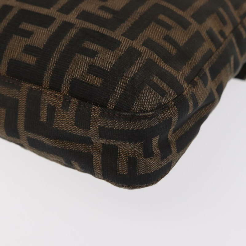 【日本直送】FENDI Zucca帆布Mamma Baguette單肩包 黑色棕色 正品 ka126-16