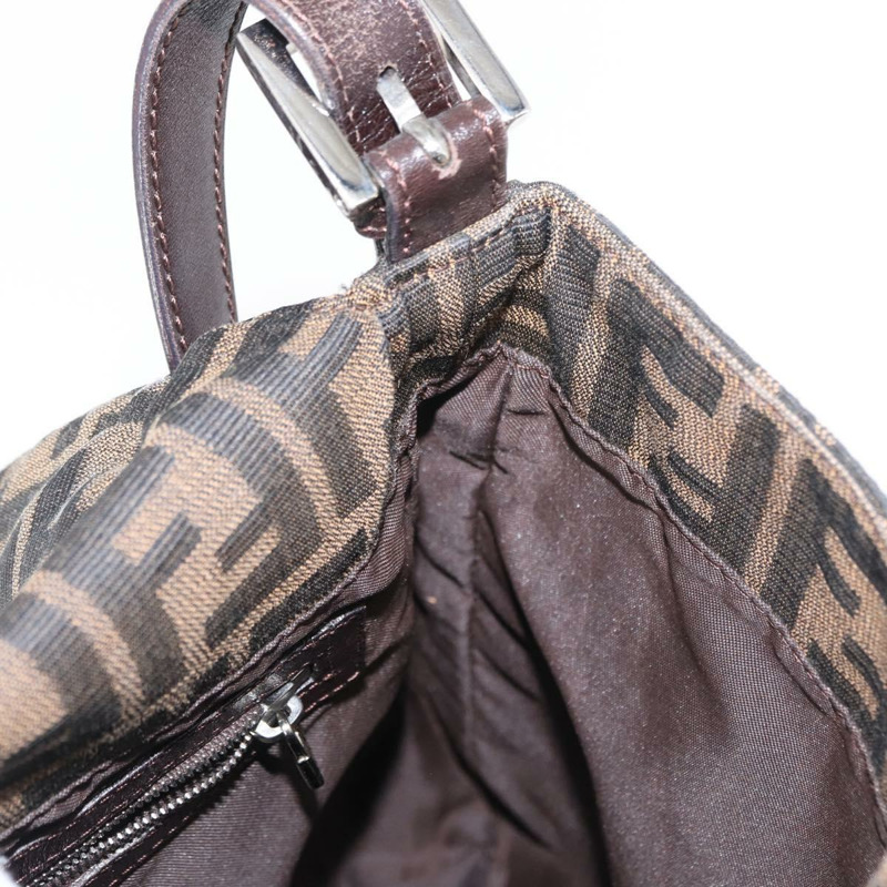 【日本直送】FENDI Zucca帆布Mamma Baguette單肩包 黑色棕色 正品 ka126-20