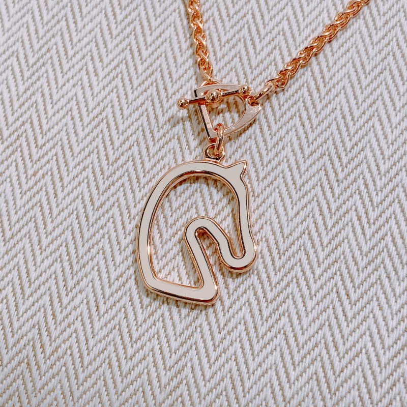 TW4736 Hermes 愛馬仕新款小馬項鍊 Tonnere Necklace-2