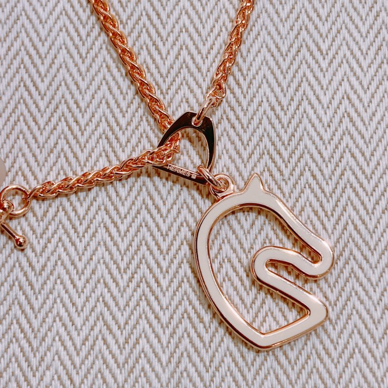 TW4736 Hermes 愛馬仕新款小馬項鍊 Tonnere Necklace-3