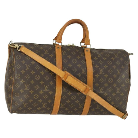 路易威登 Monogram Keepall Bandouliere 50 波士頓包 M41416 LV Auth 166119