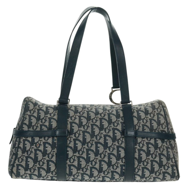 【日本直送】Christian Dior Trotter帆布手提包 海軍藍 銀色 正品 ki6384-2