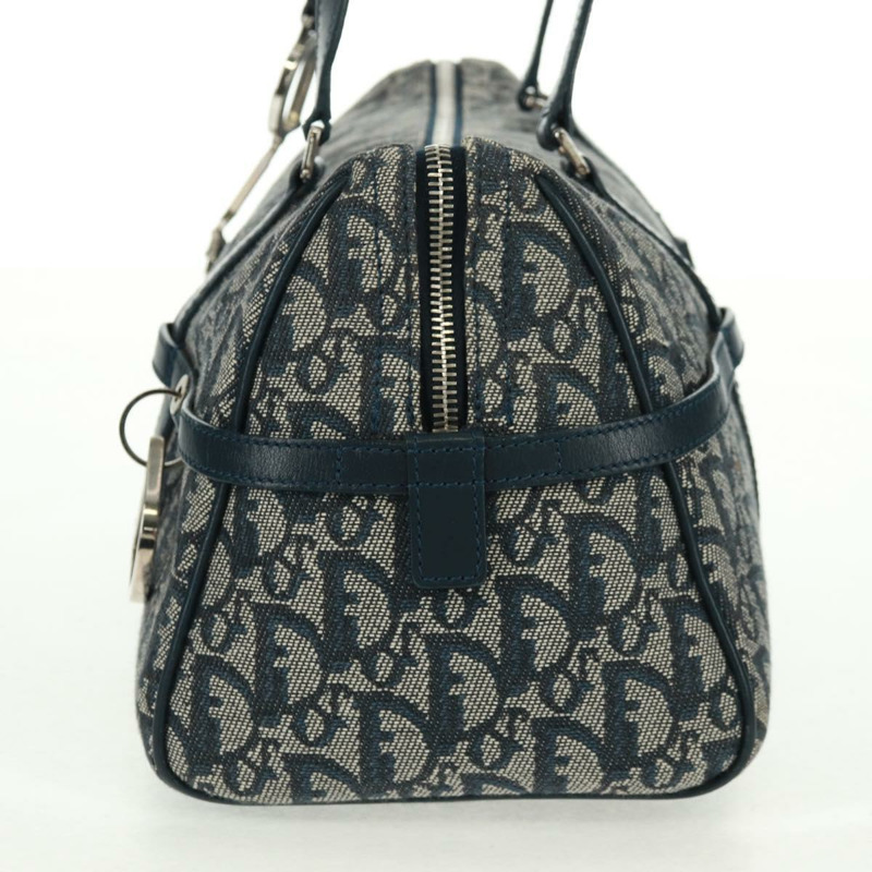【日本直送】Christian Dior Trotter帆布手提包 海軍藍 銀色 正品 ki6384-3