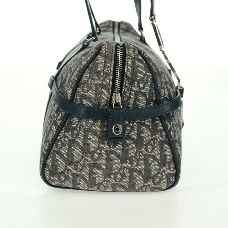 【日本直送】Christian Dior Trotter帆布手提包 海軍藍 銀色 正品 ki6384-4