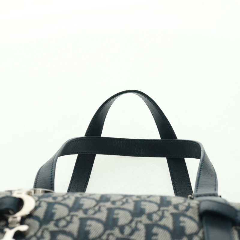 【日本直送】Christian Dior Trotter帆布手提包 海軍藍 銀色 正品 ki6384-7