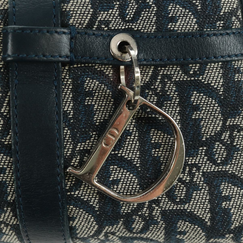 【日本直送】Christian Dior Trotter帆布手提包 海軍藍 銀色 正品 ki6384-13