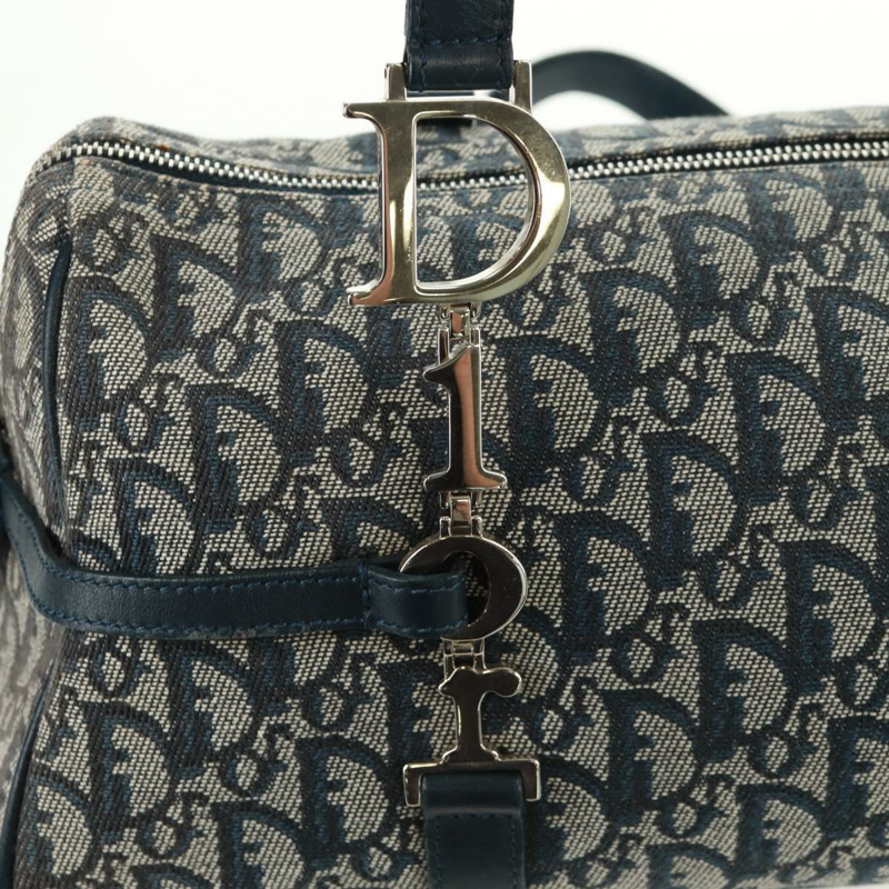 【日本直送】Christian Dior Trotter帆布手提包 海軍藍 銀色 正品 ki6384-14