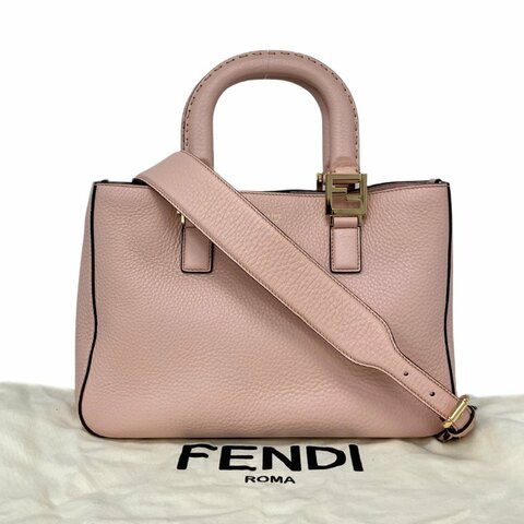 ☆ Fendi 芬迪 Pink Calfskin 2 Way Bag 粉紅色小牛皮兩用袋 - 267001140