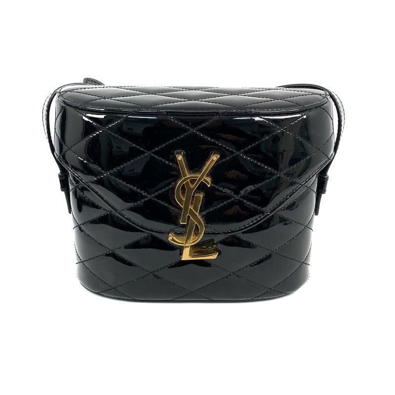 △ Saint Laurent 聖羅蘭 Black Patent Leather June Box Crossbody Bag 黑色漆皮斜背袋 - 267001390-1