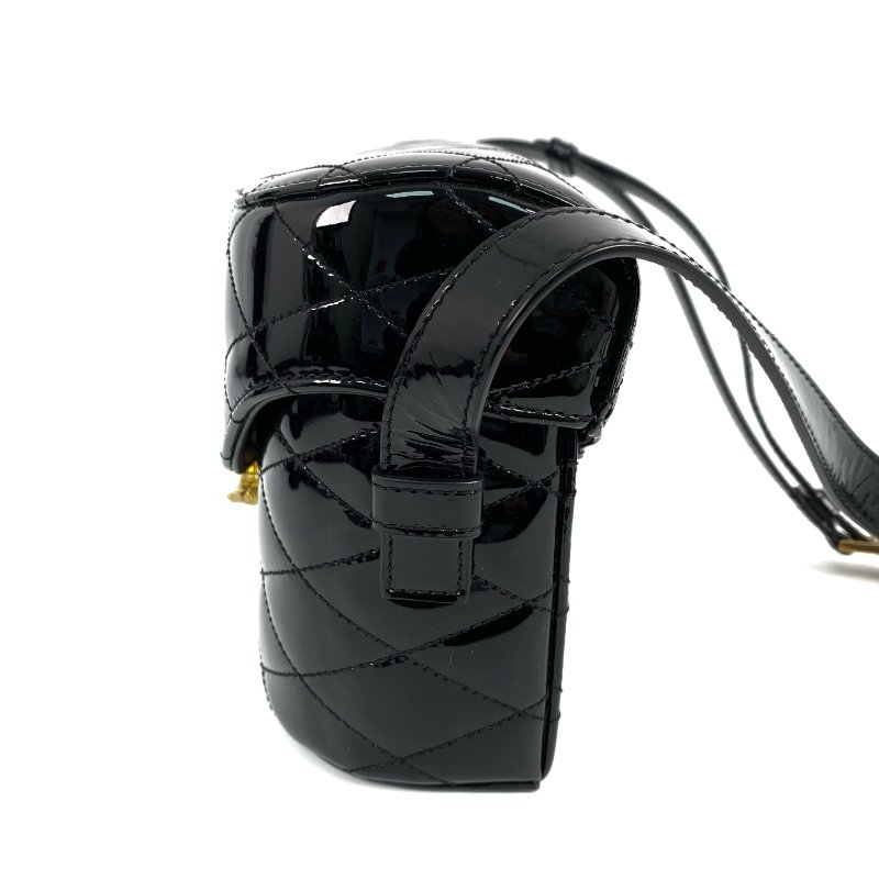 △ Saint Laurent 聖羅蘭 Black Patent Leather June Box Crossbody Bag 黑色漆皮斜背袋 - 267001390-3