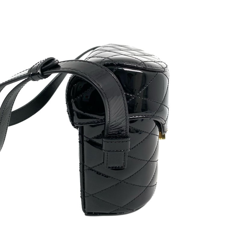 △ Saint Laurent 聖羅蘭 Black Patent Leather June Box Crossbody Bag 黑色漆皮斜背袋 - 267001390-4