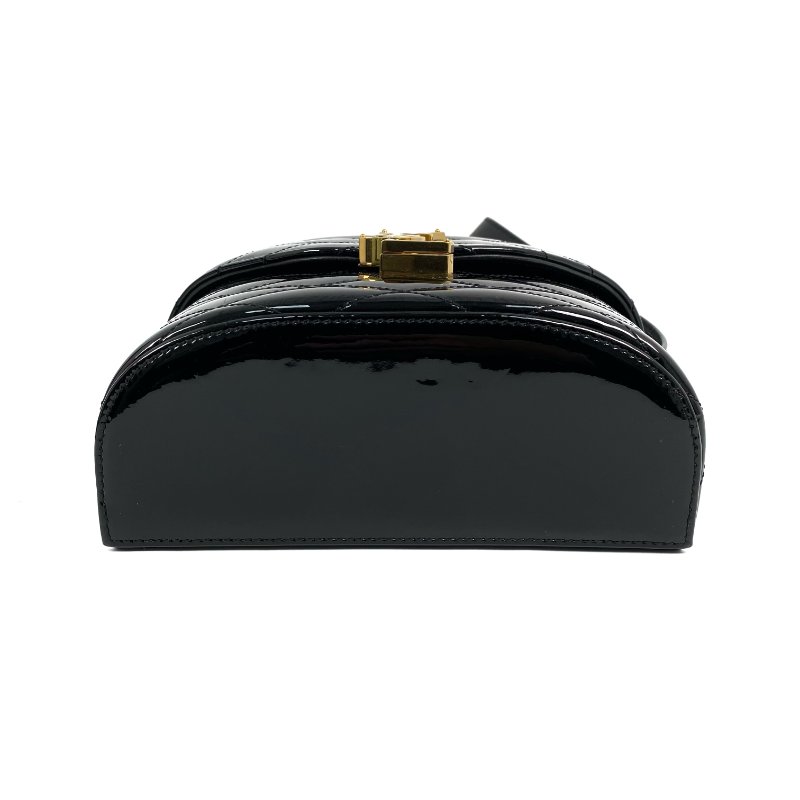 △ Saint Laurent 聖羅蘭 Black Patent Leather June Box Crossbody Bag 黑色漆皮斜背袋 - 267001390-5