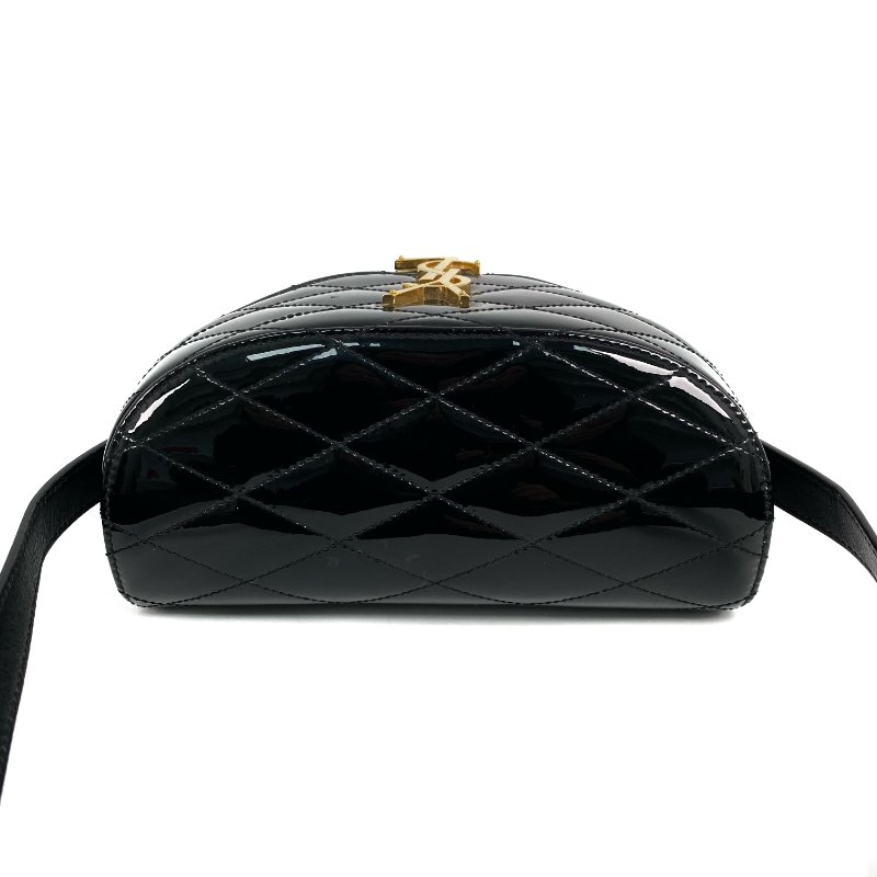 △ Saint Laurent 聖羅蘭 Black Patent Leather June Box Crossbody Bag 黑色漆皮斜背袋 - 267001390-6