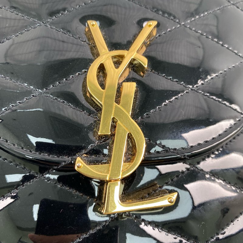 △ Saint Laurent 聖羅蘭 Black Patent Leather June Box Crossbody Bag 黑色漆皮斜背袋 - 267001390-12