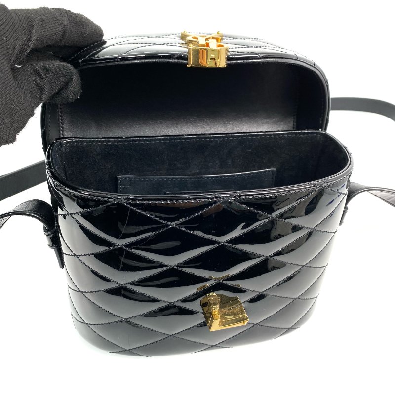 △ Saint Laurent 聖羅蘭 Black Patent Leather June Box Crossbody Bag 黑色漆皮斜背袋 - 267001390-13