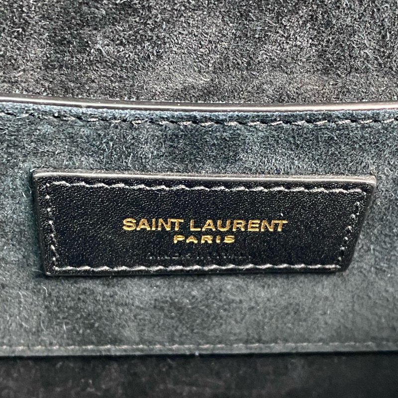 △ Saint Laurent 聖羅蘭 Black Patent Leather June Box Crossbody Bag 黑色漆皮斜背袋 - 267001390-14