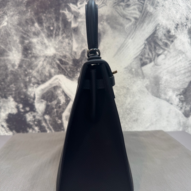 Kelly 25外縫鴛鴦釦石板灰-3