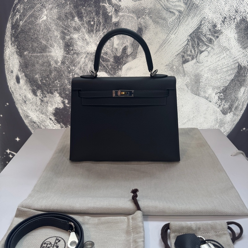 Kelly 25外縫鴛鴦釦石板灰-9