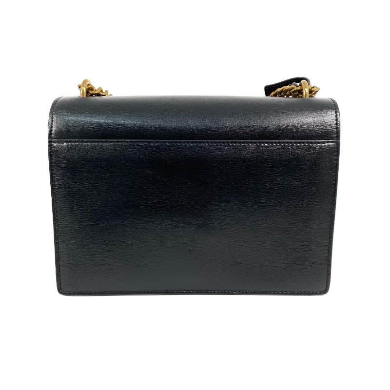 △ Saint Laurent 聖羅蘭 Black Calfskin Sunset Medium Chain Shoulder Bag 黑色小牛皮鎖鏈肩背袋 - 267001328-2