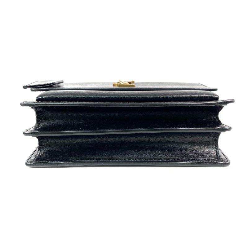 △ Saint Laurent 聖羅蘭 Black Calfskin Sunset Medium Chain Shoulder Bag 黑色小牛皮鎖鏈肩背袋 - 267001328-5