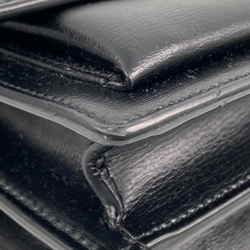 △ Saint Laurent 聖羅蘭 Black Calfskin Sunset Medium Chain Shoulder Bag 黑色小牛皮鎖鏈肩背袋 - 267001328-8