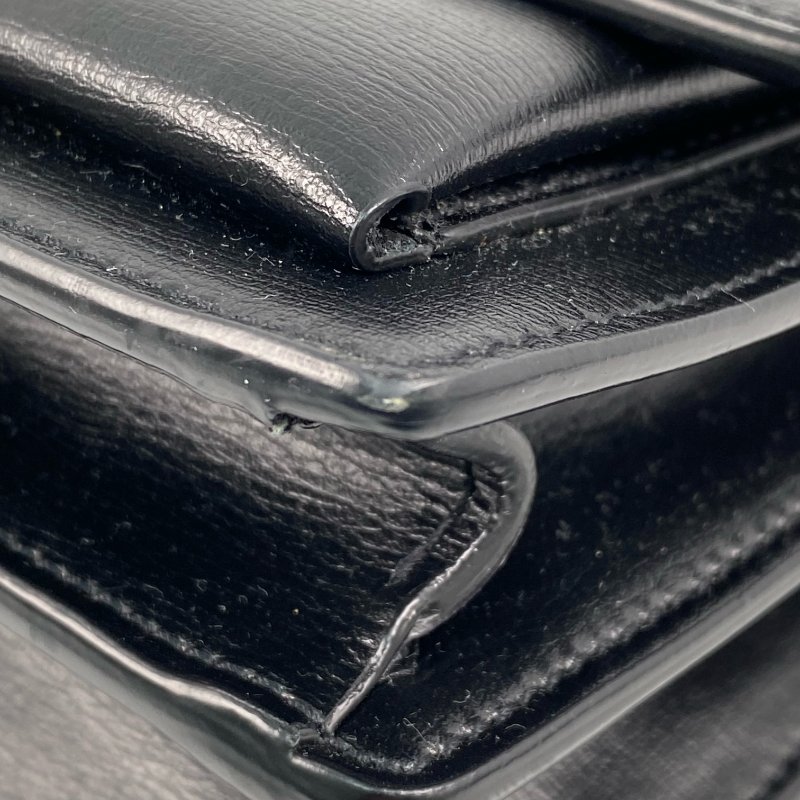 △ Saint Laurent 聖羅蘭 Black Calfskin Sunset Medium Chain Shoulder Bag 黑色小牛皮鎖鏈肩背袋 - 267001328-9